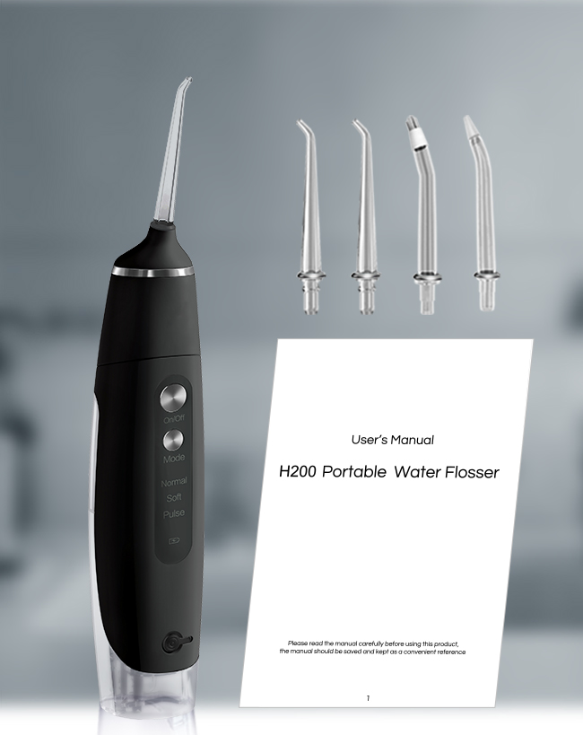 ABS Electric Hand Held Water Flosser For Teeth 1400mAh DC 5V 2